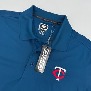 OGIO Mens Polo Shirt Medium Minnesota Twins Baseball Short Sleeve Golf Sports